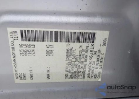 2019 Nissan Maxima 3.5 Sv from USA, damaged, VIN 1N4AA6AV7KC361618